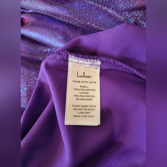 Strapless Shimmering Purple Gown - Picture 15 of 15